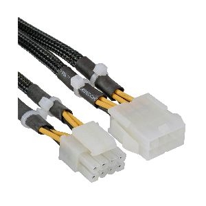 InLine® Strom Verlängerung intern, 2x4pol ST zu 8pol BU, Mainboard, 0,30m 26630A