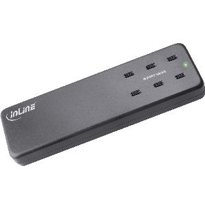 InLine® Multiport Netzteil, 6x USB-C, GaN, 120W, PD 3.0, schwarz 31516I