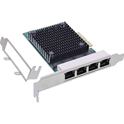 InLine® Quad Netzwerkkarte, PCIe x4, 4-Port RJ45 2,5Gb/s, inkl. low profile 51127A