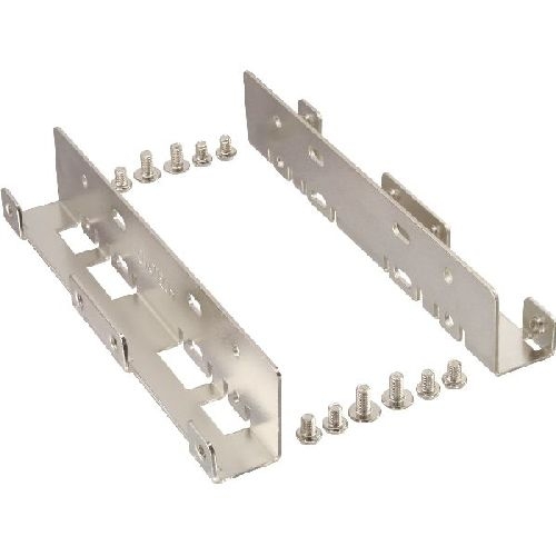 InLine® HDD/SSD Einbauschienen, 2x 6,35cm (2,5) zu 8,89cm (3,5), silber 39950C
