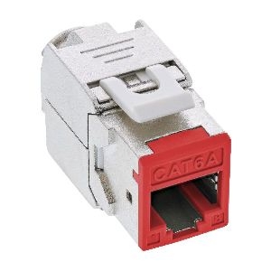 InLine® Keystone RJ45 Buchse, geschirmt, Cat.6A, rot 8er Pack 76207R