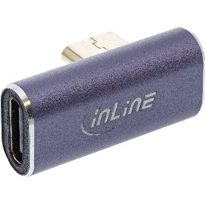 InLine® USB4 Adapter, USB-C Stecker/Buchse vertikal rechts/links gewinkelt 35900C