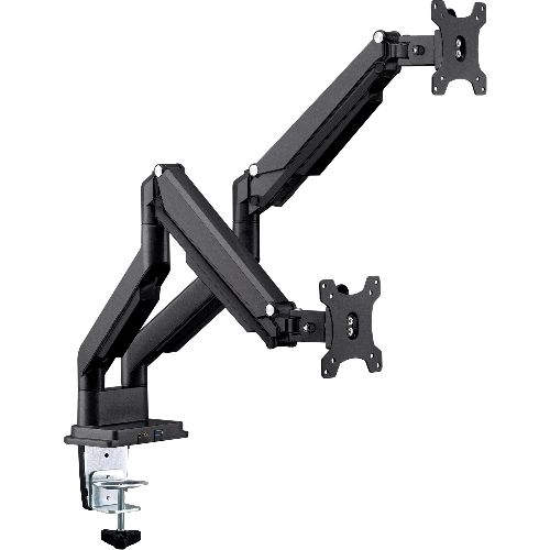 InLine® Tischhalterung mit Lifter & USB/Audio, 2 Monitore bis 81cm (32"),schwarz 23171B