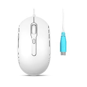 Perixx PERIMICE-222PW, Maus, optisch, 4 Tasten, Silent, PS2, weiß 57144E