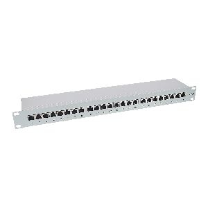 InLine® Patchfeld Cat.6, 24-fach, 48,26cm (19&quot;), 1HE, lichtgrau, RAL7035 76224