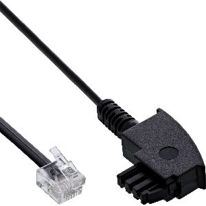 InLine® TAE-F Kabel für DSL Splitter, TAE-F ST an Western 6/2 DEC ST, 0,5m 18655