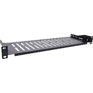 InLine® 19&quot; Fachboden, 150mm, 10kg, 1HE, RAL 9005 schwarz 19114A