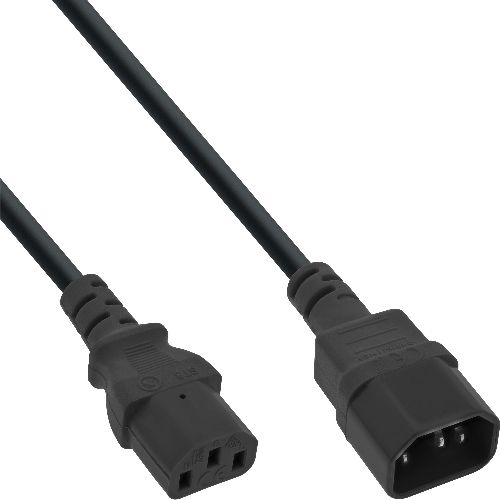 35er B-Pack InLine® Kaltgeräteverlängerung, C13/C14, schwarz, 1,8m B-16632