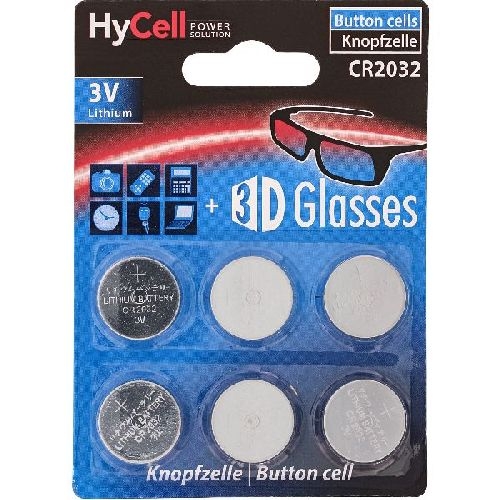 ANSMANN 1516-0026 Knopfzelle CR2032 3V HyCell Mainboardbatterie Lithium 6 Pack 01065B