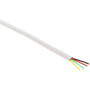 InLine® Modularkabel, 4adrig Flachband weiß, 100m Ring 69981C