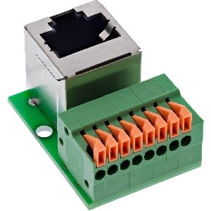 InLine® RJ45 Buchse an Push-In-Klemme, 8-polig, Cat.5e, gewinkelt 92505G
