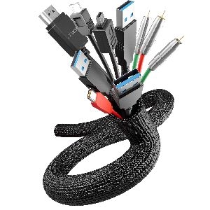 Label-The-Cable PRO Cable Tube, flexibler Kabelschlauch, 25mm/25m, schwarz 59935I