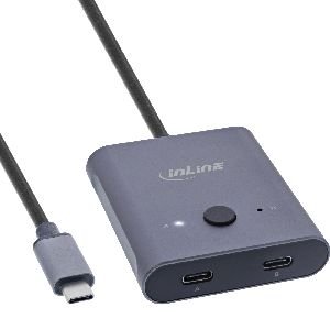 InLine® USB-C Switch, bidirektionaler Umschalter, 8K, 10Gb/s, 100W 60603T