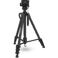 InLine® Stativ für Digitalkameras und Videokameras, Aluminium, schwarz, Höhe max. 1,56m 48015B
