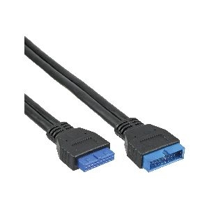 InLine® USB 3.0 Verlängerung intern, Pfostenanschluss Stecker auf Buchse, 0,35m 33448I