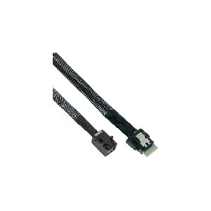 InLine® Slim SAS Kabel, SFF-8654 4i zu Mini SAS HD SFF-8643, 24Gb/s, 1m 27643B