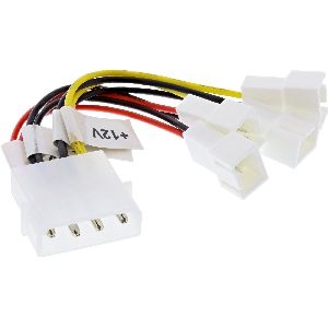 InLine® Lüfter Adapterkabel, 2x 12V und 2x 5V, für 4 Lüfter 33005B