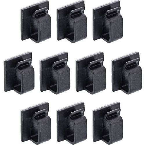 10er Pack InLine® Kabelmanager Klebesockel XL, Nylon, 3M-Klebepad, schwarz 59971F
