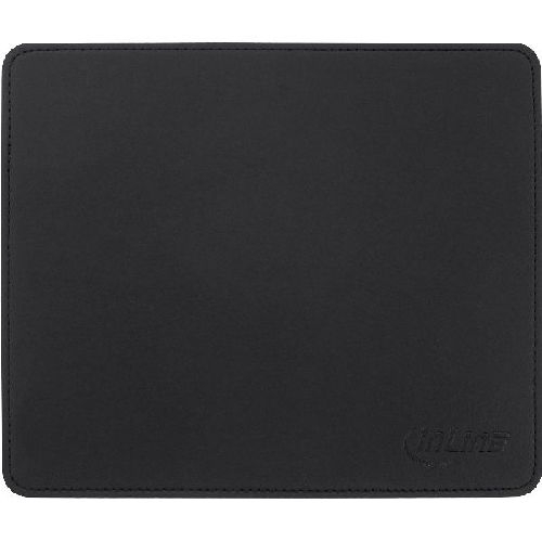 InLine® Maus-Pad Premium Kunstleder, 250x220x3mm, schwarz 55459L