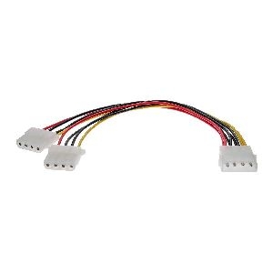 InLine® Strom Y-Kabel intern, 1x 5,25 an 2x 5,25, bulk 0,20m 29659L