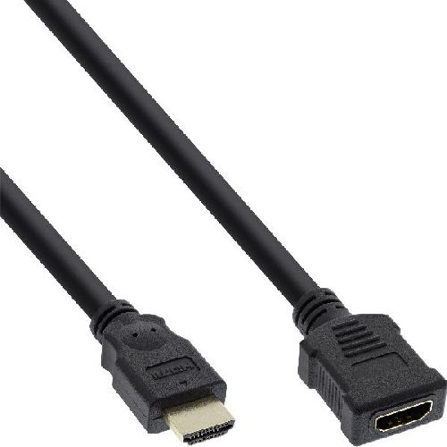 InLine® HDMI Verlängerung, HDMI High Speed, Stecker auf Buchse, 1 m 17631G