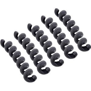 5er Pack InLine® Kabelspirale, Kabelmanager 1-fach, 100x16mm, schwarz 59972D