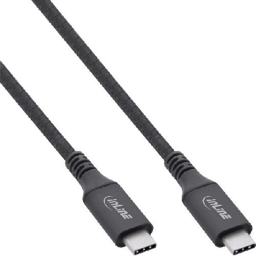 InLine® USB4 Kabel, USB-C, Stecker/Stecker, 8K60Hz, schwarz, 0,5m 35906A