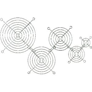 InLine® Lüftergitter Metall, verchromt, 40x40mm 33374