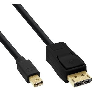InLine 17131S InLine® Mini DisplayPort zu DisplayPort Kabel, schwarz, 1m