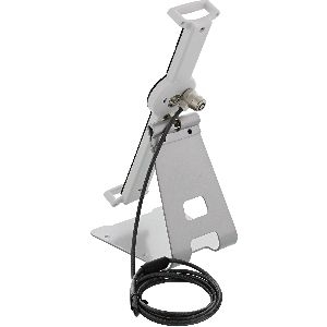 InLine® Tablet Halter universell 10"-13" mit Sicherheitsschloss 1,5m, mit Schlüssel, weiß 55727W