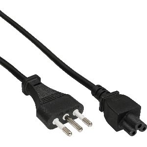 InLine® Netzkabel für Notebook, Italien, 3pol Kupplung, 2,0m 16656S