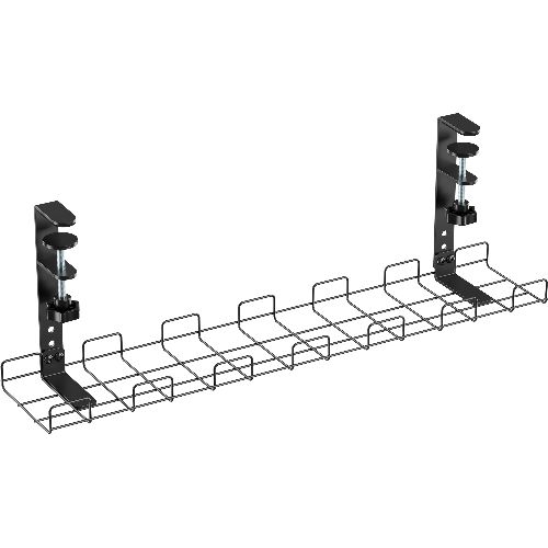 InLine® Kabelführungs-Gitter 60cm für Tischmontage mit Schraubklemmen, schwarz 23190G