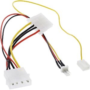 InLine® Lüfter Adapterkabel, 12V zu 7V, mit Tachosignal 33007T