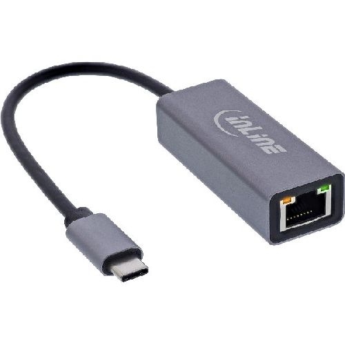 InLine® USB 3.2 Netzwerkadapter Kabel, USB-C zu RJ45 Gigabit Netzwerk 33380Q