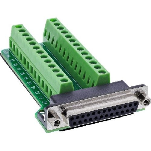 InLine® D-Sub 25 Terminalblock, Buchse, 2-reihig, Schraubklemme 92502E