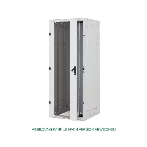 Triton RYA-22-A66-CAX-A1 19" Netzwerkschrank 22HE, 600x600mm, Glastür, grau 01822M