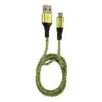 LC-Power LC-C-USB-MICRO-1M-7 USB A zu Micro-USB Kabel, grün/grau, 1m 31332G