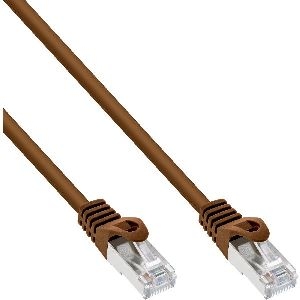 InLine® Patchkabel, SF/UTP, Cat.5e, braun, 5m 72505K