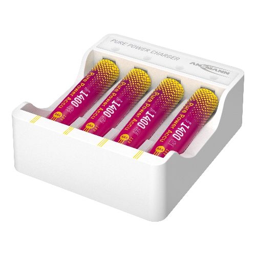 ANSMANN 1001-0182 Pure Power Ladeset mit 4 Li-Ion Akkus Micro AAA 01052J