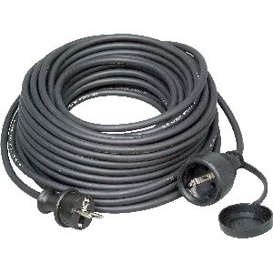 Kopp Schutzkontakt-Verlängerung, Gummi-Stecker/-Kupplung/-Leitung, 25m 16210B