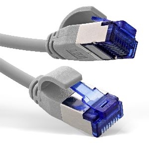 InLine® Patchkabel Slim, Cat.6A, S/FTP, TPE (LSZH) flexibel, PoE, grau, 25m 74925
