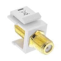 InLine® Keystone Einbauadapter, für Sat-Kabel, 2x F-Buchsen, weiß 76202H