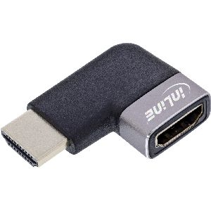 InLine® HDMI Adapter, HDMI A Stecker / Buchse, 90° links, 8K UHD 17991E
