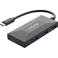 InLine® USB 3.2 Gen.1 OTG Hub, USB-C zu 2 Port USB-C und 3 Port USB-A, ohne Netzteil 35399