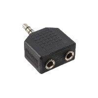 InLine 99301 InLine® Audio Adapter, 3,5mm Klinke Stecker an 2x 3,5mm Klinke Buchse, Stereo