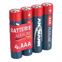 ANSMANN 5015553 RED Alkaline-Batterie, Micro (AAA), LR03, 4er Pack 01059C