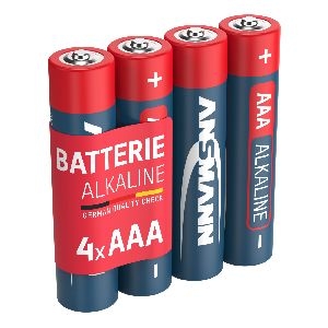 ANSMANN 5015553 RED Alkaline-Batterie, Micro (AAA), LR03, 4er Pack 01059C