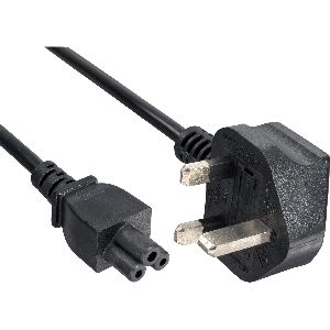 InLine® Netzkabel für Notebook, England, 3pol Kupplung, 2m 16656E