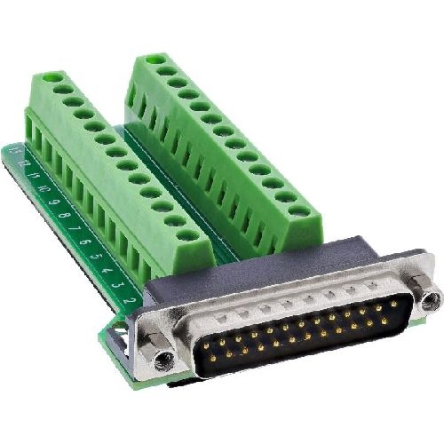 InLine® D-Sub 25 Terminalblock, Stecker, 2-reihig, Schraubklemme 92502F