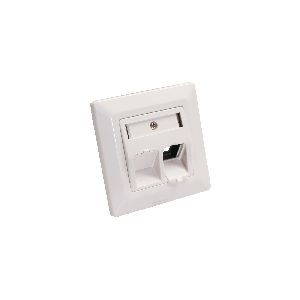 InLine® Rahmenset für 2x RJ45 Bu/LSA Einsatz, Keystone SNAP-In, weiß RAL9010 76201R